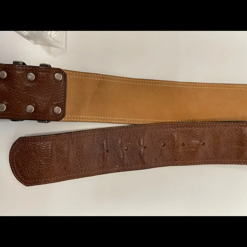 Vintage Comme Des Faus Brown Leather Belt‎